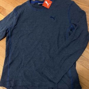 Navy blue men’s Puma thermal long sleeve tee